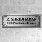 Dual Border Stainless Steel Nameplate for Home office Outdoor Entrance