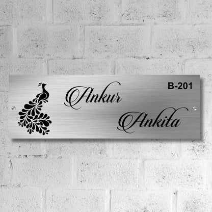 Peacock Stainless Steel Nameplate for Home office Outdoor Entrance
