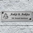 Lord Ganesha Stainless Steel Nameplate for Home office Outdoor Entrance